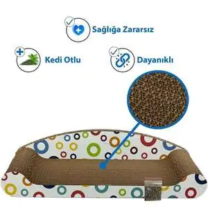 Herniks Doğal Kedi Otlu Kedi Tırmalama Kartonu 59 Cm - HR2027C - 3
