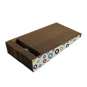 Herniks Doğal Kedi Otlu Ve Zilli Toplu Kedi Tırmalama Kartonu 43 cm - HR2024C - 4