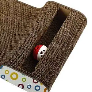 Herniks Doğal Kedi Otlu Ve Zilli Toplu Kedi Tırmalama Kartonu 44 cm - HR2022C - 4