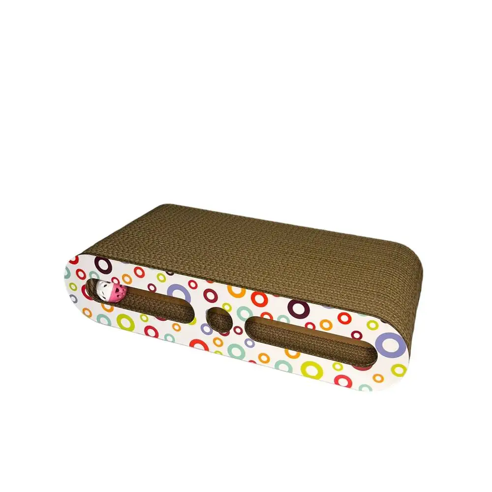 Herniks Doğal Kedi Otlu Ve Zilli Toplu Kedi Tırmalama Kartonu 44 Cm - HR2050C - 1