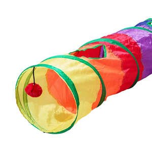 Herniks Düz Katlanabilir Gökkuşağı Kedi Tüneli 115 cm - 3