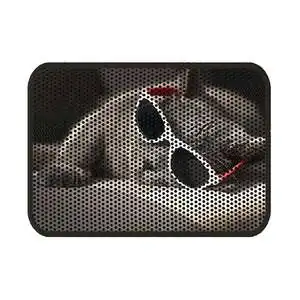 Herniks Elekli Desenli Kedi Tuvalet Önü Paspası 60 X 45 cm - Gözlüklü Kedi