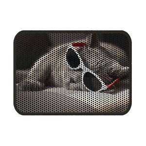 Herniks Elekli Desenli Kedi Tuvalet Önü Paspası 60 X 45 cm - Gözlüklü Kedi