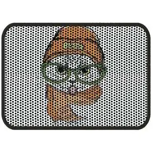 Herniks Elekli Desenli Kedi Tuvalet Önü Paspası 60 x 45 cm Turuncu Şapkalı