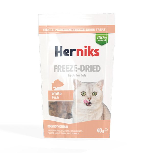 Herniks Freeze Dried Alabalıklı Kedi Ödül Maması 40 gr - 1