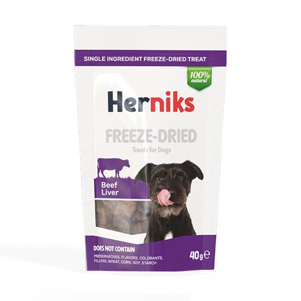 Herniks Freeze Dried Dana Karaciğerli Köpek Ödül Maması 40 gr - 1