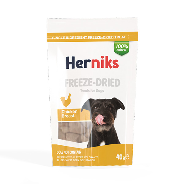 Herniks Freeze Dried Tavuk Göğüs Etli Köpek Ödül Maması 40 gr - 1