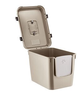 Herniks Handor Kapalı Kedi Tuvaleti 57x39x43 - Bej - 5