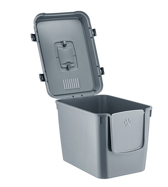 Herniks Handor Kapalı Kedi Tuvaleti 57x39x43 - Gri - 5