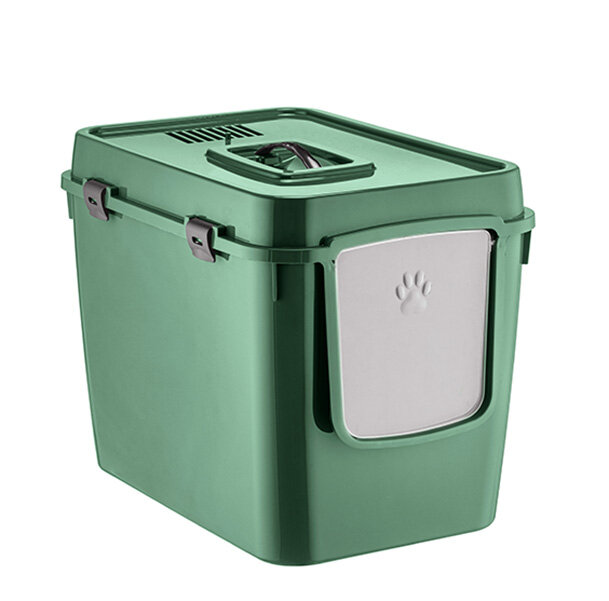 Herniks Handor Kapalı Kedi Tuvaleti 57x39x43 - Yeşil - 1