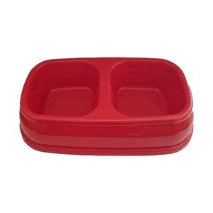 Herniks İkili Mama ve Su Kabı 250ml - Kırmızı