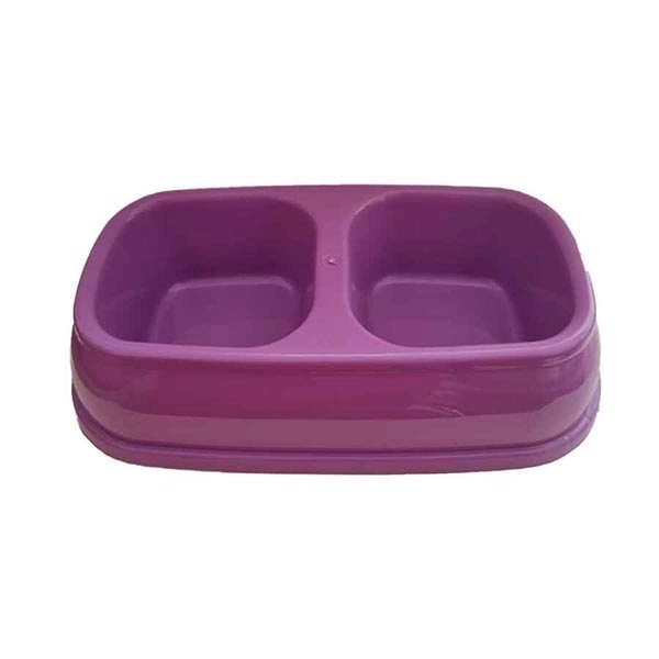 Herniks İkili Mama ve Su Kabı 250ml - Mor - 1