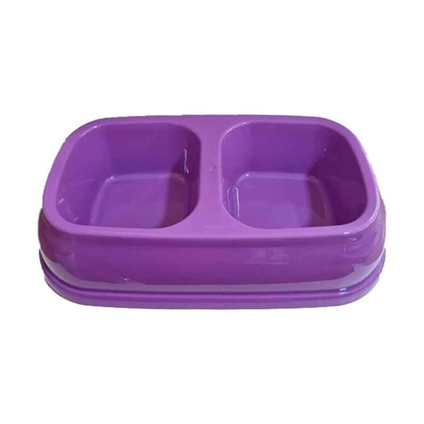 Herniks İkili Mama ve Su Kabı 500ml - Mor - 1