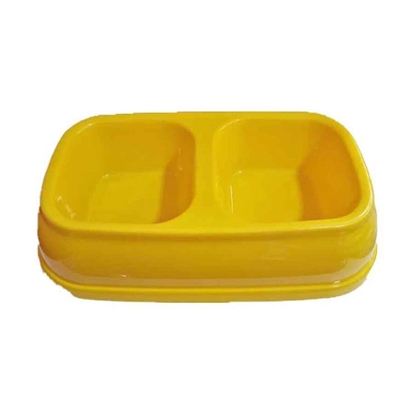 Herniks İkili Mama ve Su Kabı 500ml - Sarı - 1