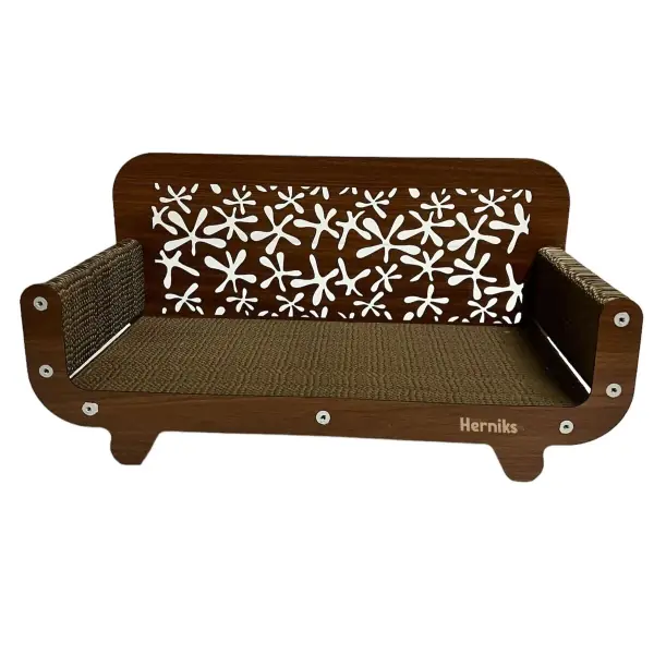 Herniks Karton Kedi Tırmalama Desenli Koltuk 59x30x25 Cm - 2