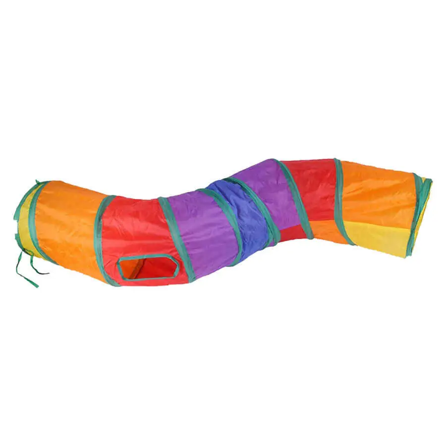 Herniks Kıvrımlı S Şeklinde Katlanabilir Gökkuşağı Kedi Tüneli 123 cm - 1