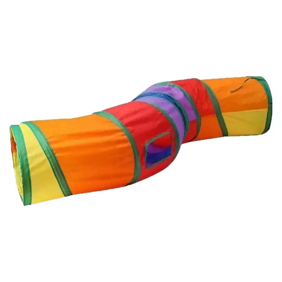 Herniks Kıvrımlı S Şeklinde Katlanabilir Gökkuşağı Kedi Tüneli 123 cm - 3