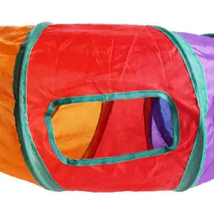 Herniks Kıvrımlı S Şeklinde Katlanabilir Gökkuşağı Kedi Tüneli 123 cm - 5