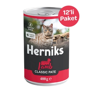 Herniks Kuzulu Ezme Yetişkin Kedi Konservesi 400gr x 12 Adet