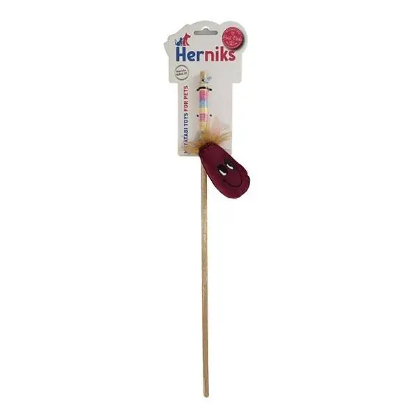 Herniks Matatabili Ahşap Saplı Kedi Oltası Eggy 45cm - Bordo - 1