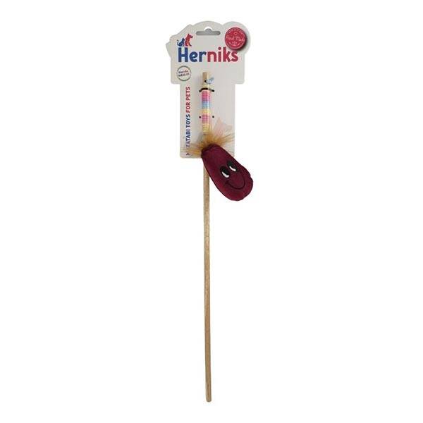 Herniks Matatabili Ahşap Saplı Kedi Oltası Eggy 45cm - Bordo - 1