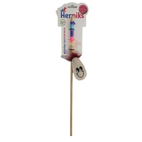 Herniks Matatabili Ahşap Saplı Kedi Oltası Eggy 45cm - Gri - 1