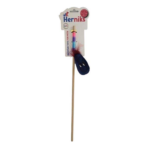 Herniks Matatabili Ahşap Saplı Kedi Oltası Eggy 45cm - Lacivert - 1