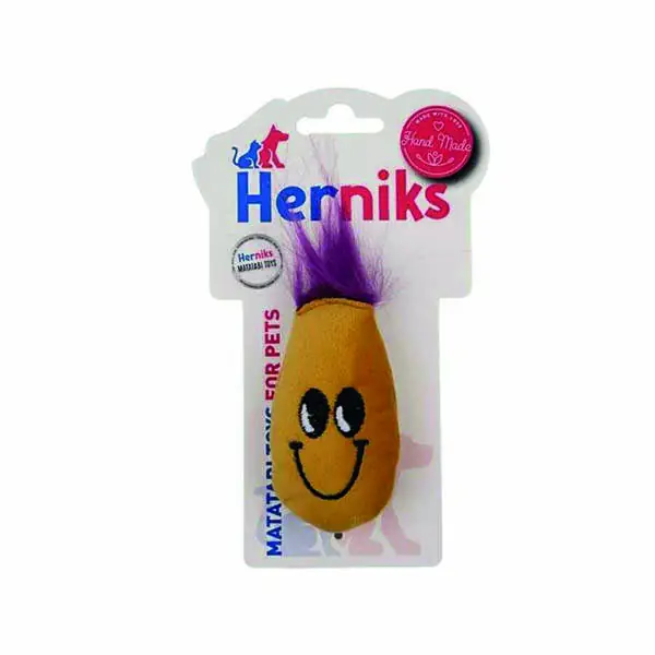 Herniks Matatabili Peluş Kedi Oyuncağı Eggy 10 Cm - Sarı - 1