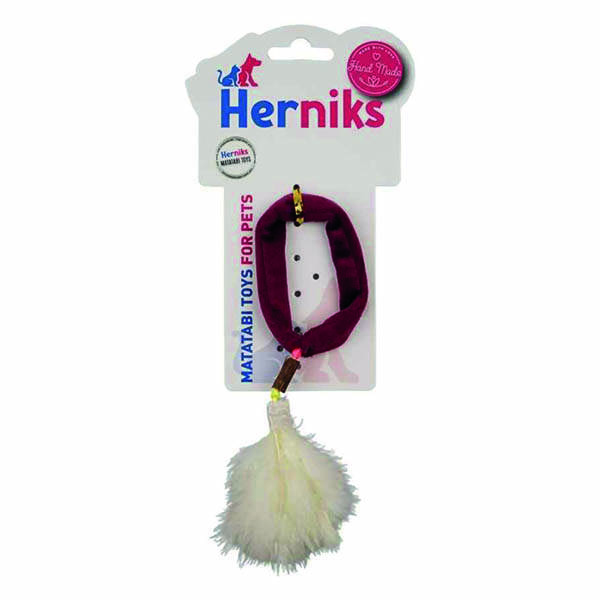 Herniks Matatabili Peluş Kedi Oyuncağı Toky 12 Cm - Bordo - 1