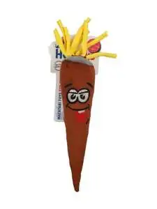 Herniks Matatabili Sesli Kumaş Nakışlı Kedi Oyuncağı - Mooni 27cm Kahverengi