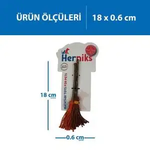 Herniks Matatabili Tüylü Yenilebilir İkili Çiğneme Çubuğu Süpürge - 2