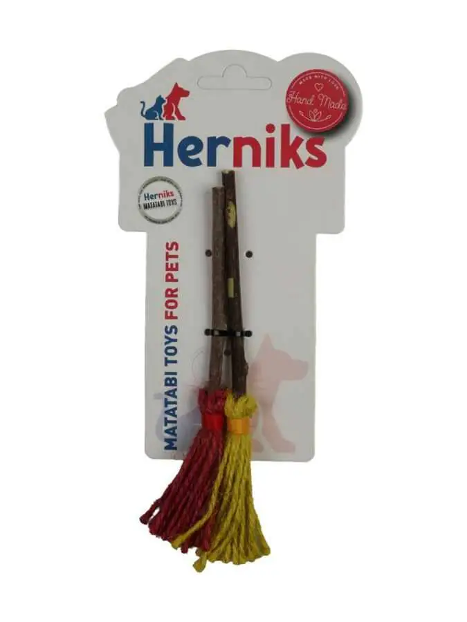 Herniks Matatabili Tüylü Yenilebilir İkili Çiğneme Çubuğu Süpürge - 3