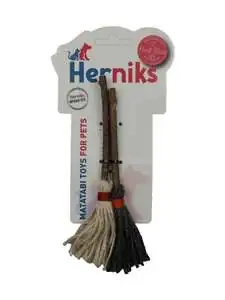 Herniks Matatabili Tüylü Yenilebilir İkili Çiğneme Çubuğu Süpürge - 4