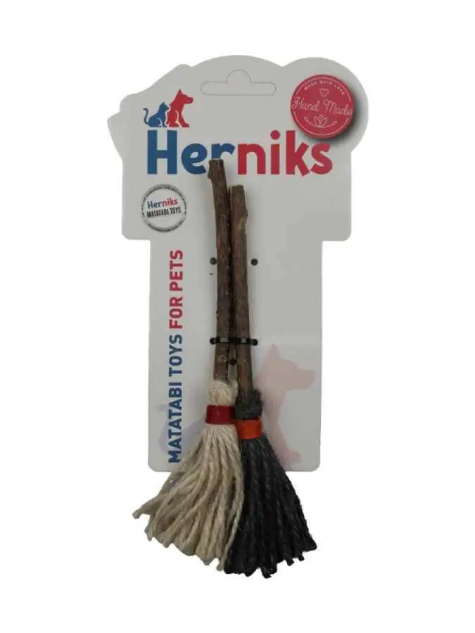 Herniks Matatabili Tüylü Yenilebilir İkili Çiğneme Çubuğu Süpürge - 4