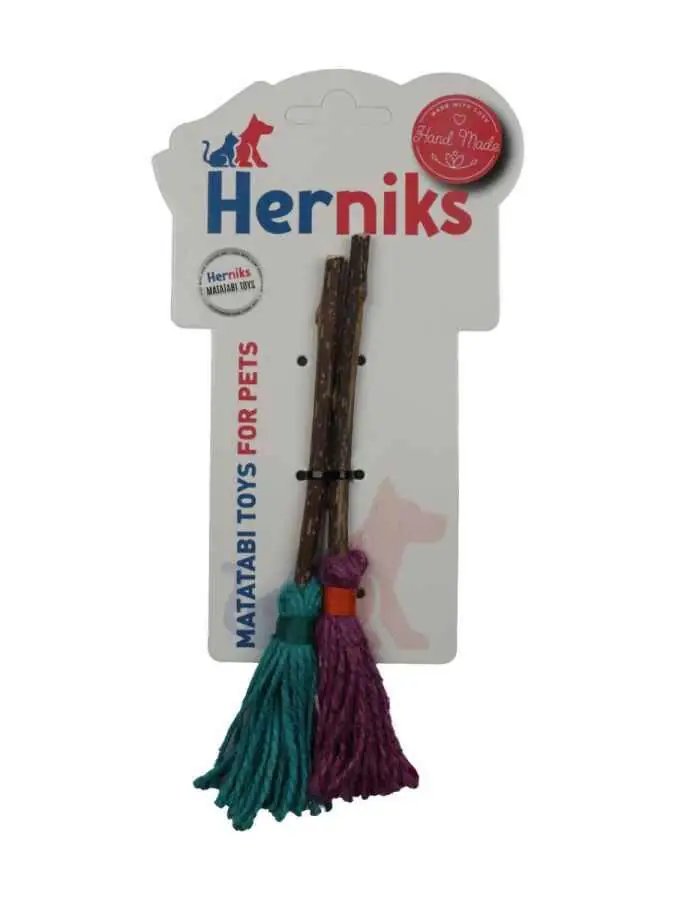 Herniks Matatabili Tüylü Yenilebilir İkili Çiğneme Çubuğu Süpürge - 5