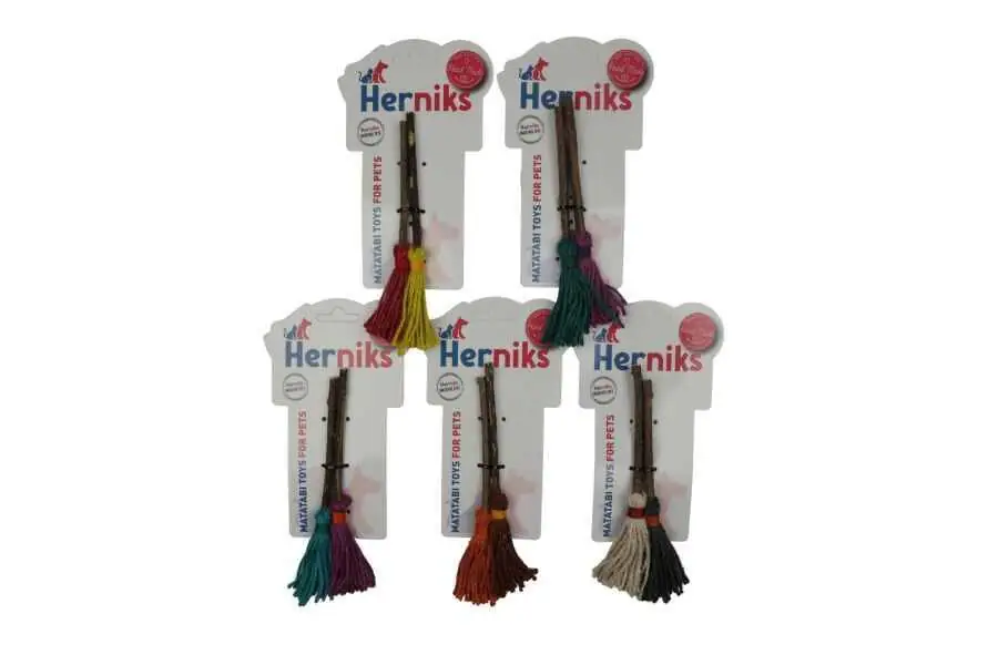 Herniks Matatabili Tüylü Yenilebilir İkili Çiğneme Çubuğu Süpürge - 6