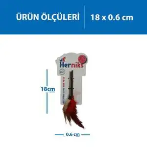 Herniks Matatabili Tüylü Yenilebilir İkili Çiğneme Çubuğu Tüy - 2