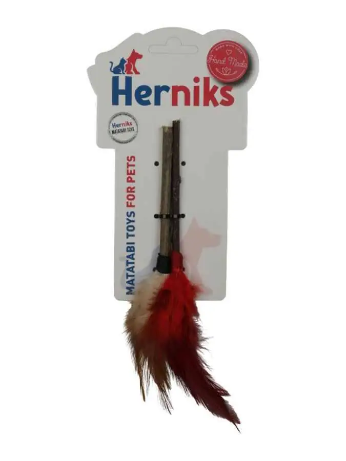 Herniks Matatabili Tüylü Yenilebilir İkili Çiğneme Çubuğu Tüy - 3