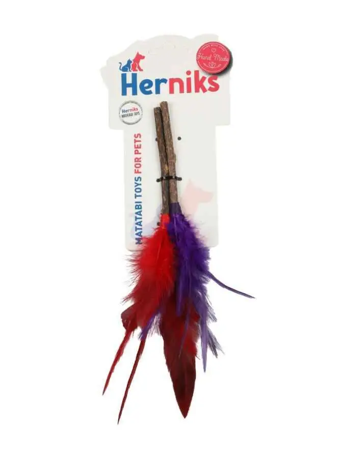 Herniks Matatabili Tüylü Yenilebilir İkili Çiğneme Çubuğu Tüy - 4