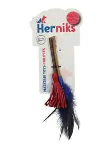 Herniks Matatabili Tüylü Yenilebilir İkili Çiğneme Çubuğu -Tüy+Süpürge 18cm - 4