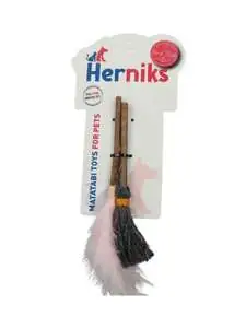 Herniks Matatabili Tüylü Yenilebilir İkili Çiğneme Çubuğu -Tüy+Süpürge 18cm - 5