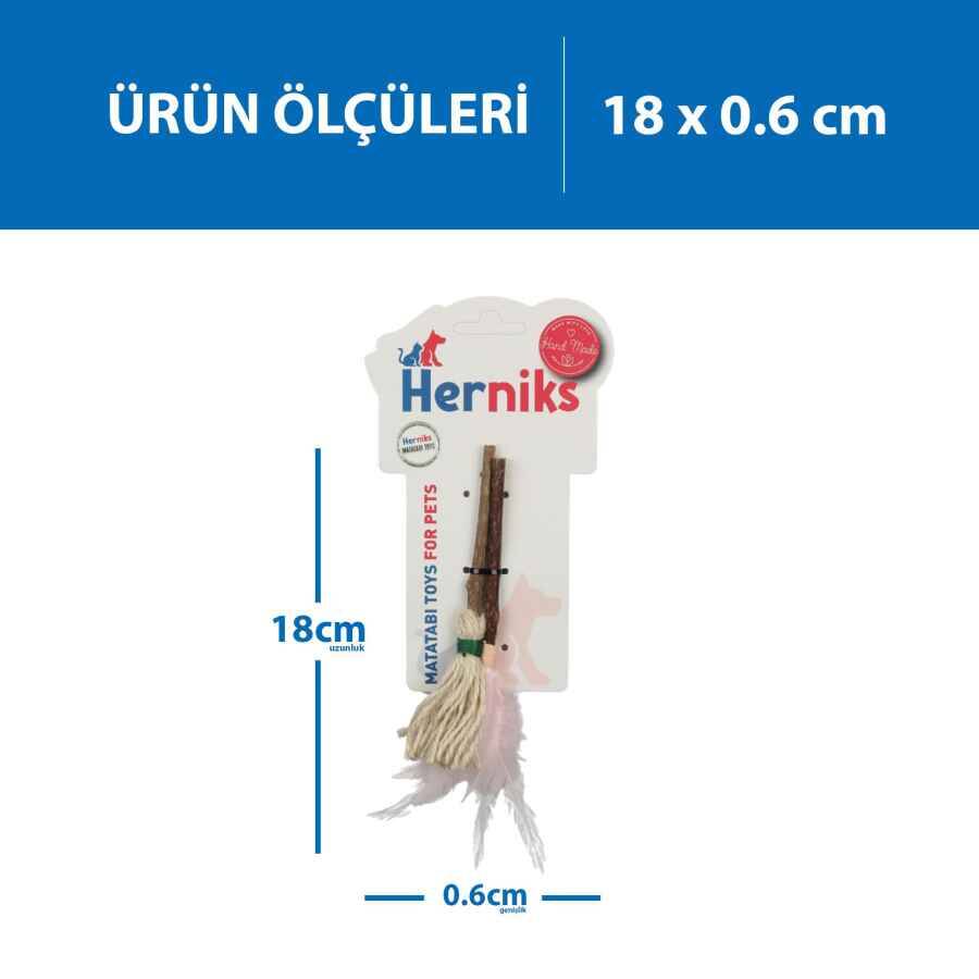 Herniks Matatabili Tüylü Yenilebilir İkili Çiğneme Çubuğu -Tüy+Süpürge 18cm - 7