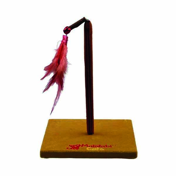 Herniks Matatabili Yaylı Tüylü Kare Kedi Oyuncağı 20cm - Sarı - 1