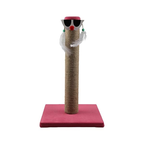Herniks Palyaço Çubuk Kedi Tırmalama Tahtası 45 Cm - Pembe - 1