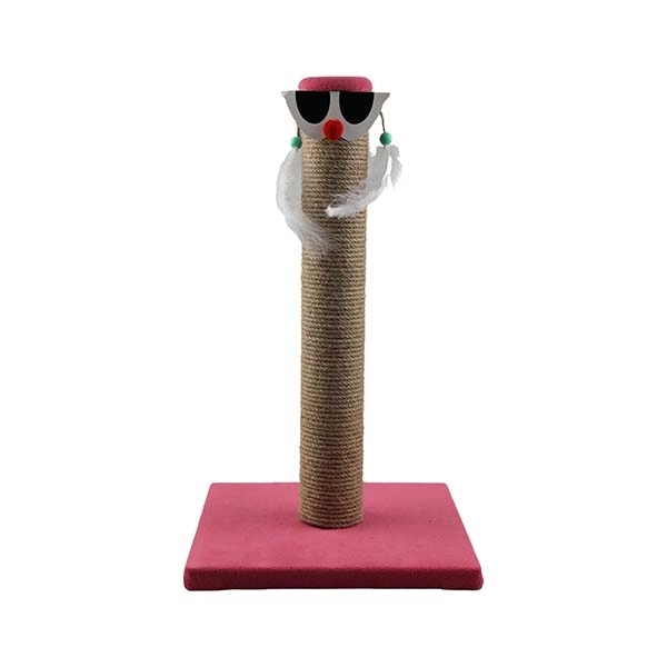 Herniks Palyaço Çubuk Kedi Tırmalama Tahtası 45 Cm - Pembe - 1