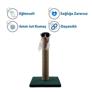 Herniks Palyaço Çubuk Kedi Tırmalama Tahtası 45 Cm - Yeşil - 3