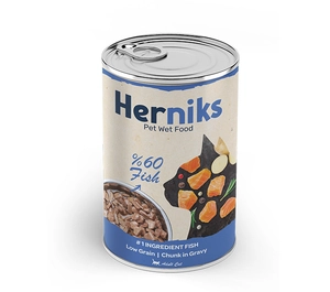 Herniks Parça Somon Balıklı Soslu Kedi Konservesi 400 GR