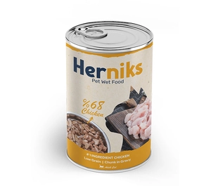 Herniks Parça Tavuk Etli Soslu Kedi Yaş Maması 400 GR