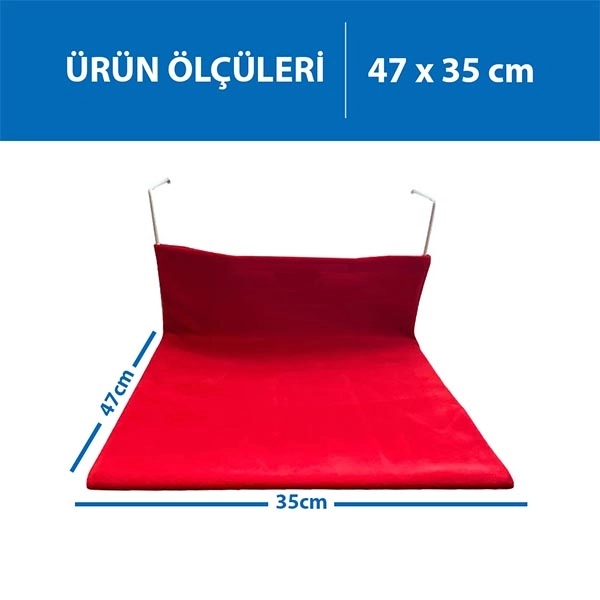 Herniks Peluş Kedi Kalorifer Yatağı - Kırmızı - 2