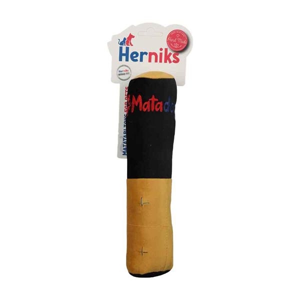 Herniks Sesli Kumaş Nakışlı Köpek Oyuncağı - Rull 25cm Siyah - 1